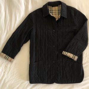 Black Burberry Quilted Jacket